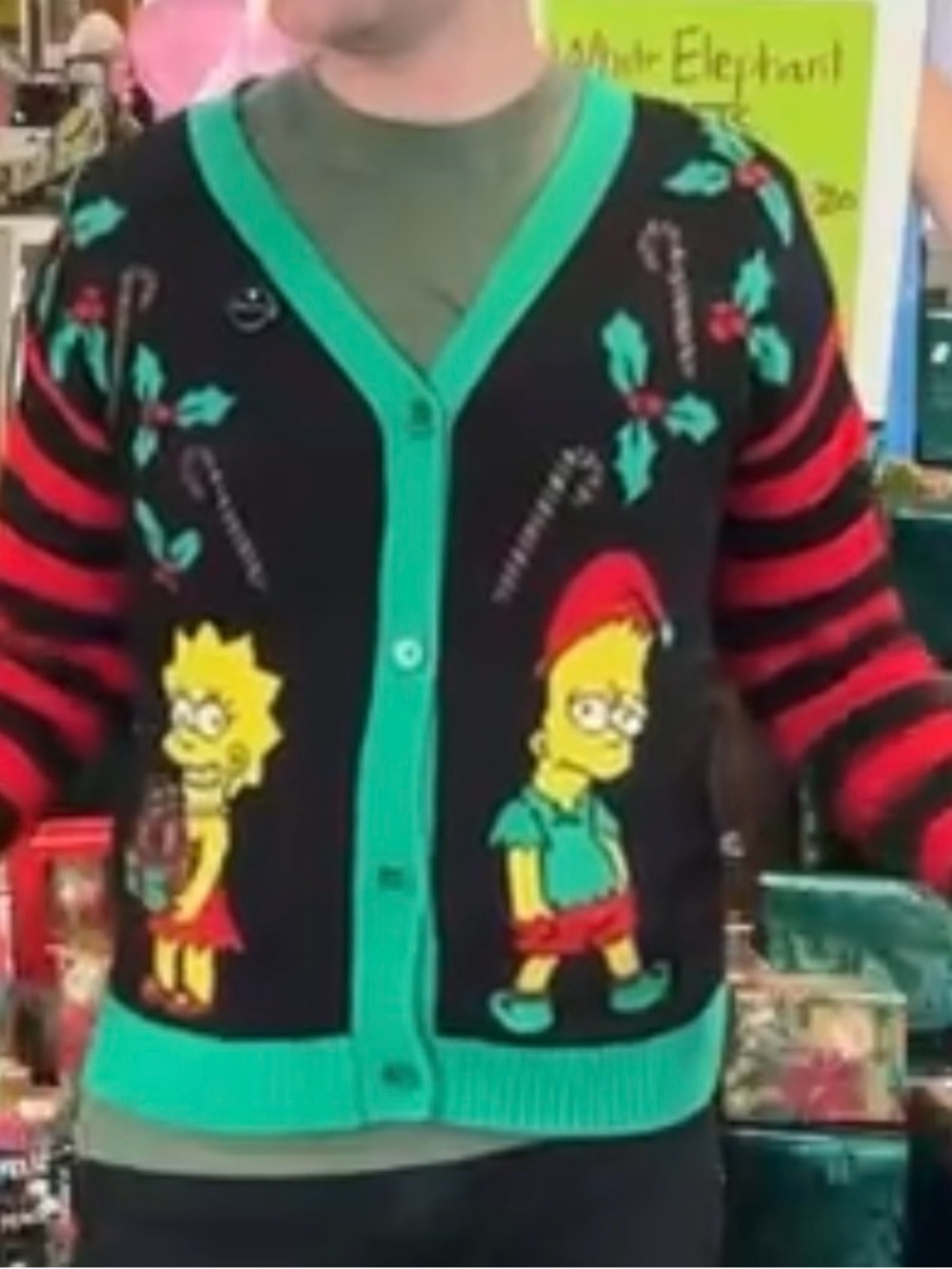 Unisex Simpsons Xmas Cardigan